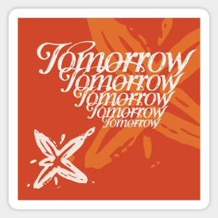 Tomorrow logo vector art design Sticker